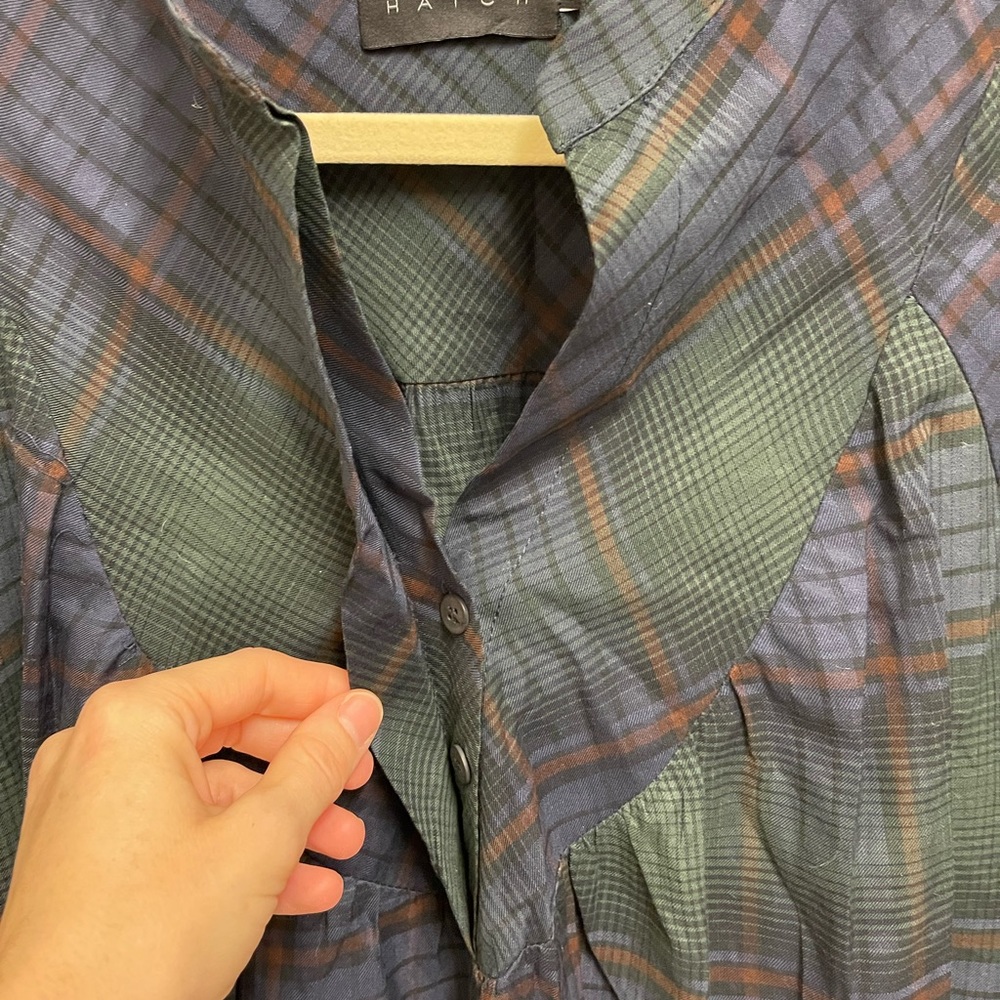 Hatch Maternity Plaid Popover Blouse - Picture 3 of 9